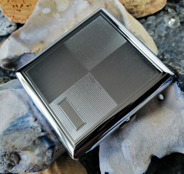 Zigarettenetui Zigaretten Etui Dose Box neue Edelstahl Design Serie Chrom No 1