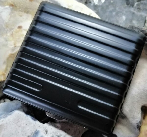 Zigarettenetui Zigaretten Etui Dose Box neue Metall Serie mit Alu Design Schwarz