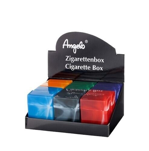 Zigarettenbox XXL für 30 Zigaretten Etui Kunststoff marmoriert