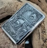 Feuerzeug Benzin Feuerzeuge Lighter neue Motiv Serie Biker Ride Free