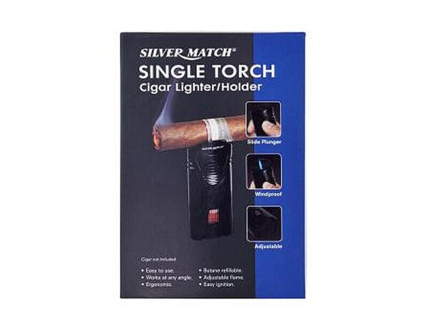 Zigarren Feuerzeug Marken Feuerzeuge Lighter Turbo Jet Flamme mit Halter NEU