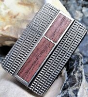 Marken Gas Feuerzeug von Z-Plus Exklusives Feuerzeug mit Holz Design No 03