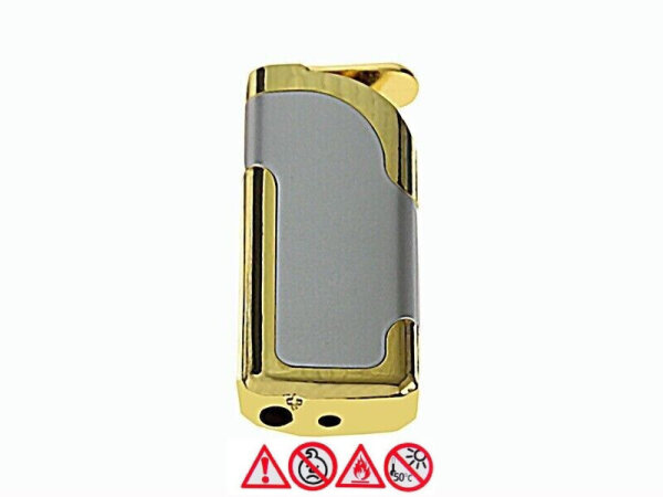 Feuerzeug Gas Metall Feuerzeuge Lighter neue Metall Design Serie Silber Gold