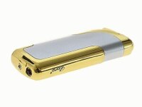Feuerzeug Gas Metall Feuerzeuge Lighter neue Metall Design Serie Silber Gold