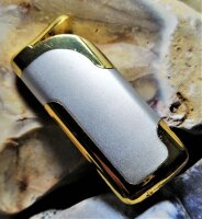 Feuerzeug Gas Metall Feuerzeuge Lighter neue Metall Design Serie Silber Gold
