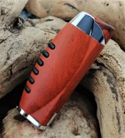 Feuerzeug Gas Metall Feuerzeuge Lighter neue Holz Design Serie mit Geschenkbox