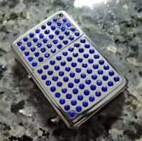 Feuerzeug Gas Feuerzeuge mit blauen Strass Steine die deluxe Geschenkidee Serie