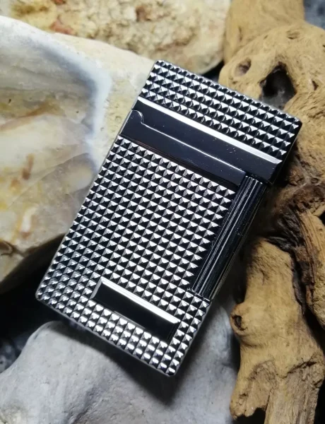 Feuerzeug Gas Feuerzeuge Lighter edles Silber Design neue Premium Serie