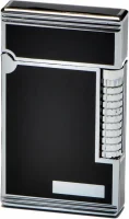 Feuerzeug Gas Feuerzeuge Lighter edles Schwarz Silber Design neue Premium Serie