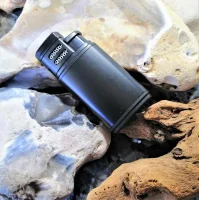 Feuerzeug Gas Metall Feuerzeuge Jet Lighter mit Doppelflamme Farbton Schwarz