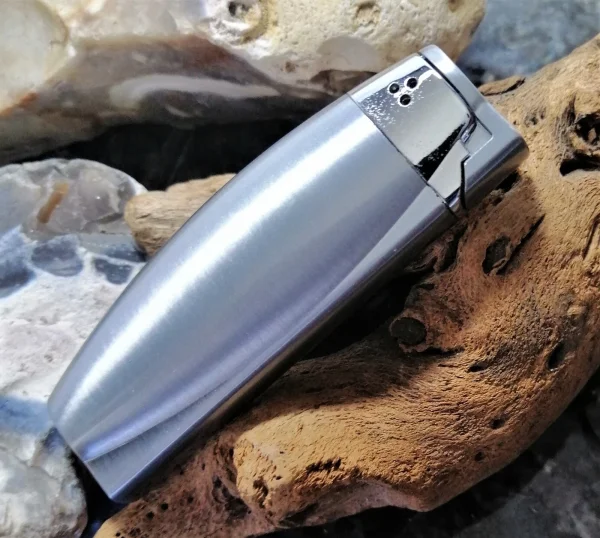 Feuerzeug Gas Metall Feuerzeuge Lighter neue Trend Serie in Silber