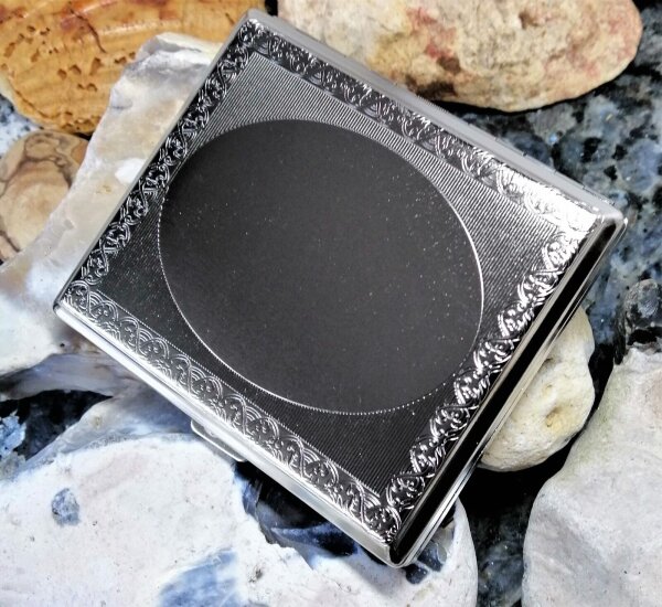 Zigarettenetui Zigaretten Etui Dose Box neue Edelstahl Design Serie Chrom No 45