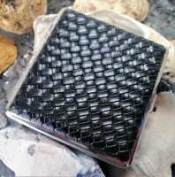 Zigarettenetui Zigaretten Etui Dose Box neue Leder Design Modell Serie schwarz