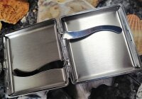 Zigarettenetui Zigaretten Etui Dose Box neue Leder Design Modell Serie schwarz